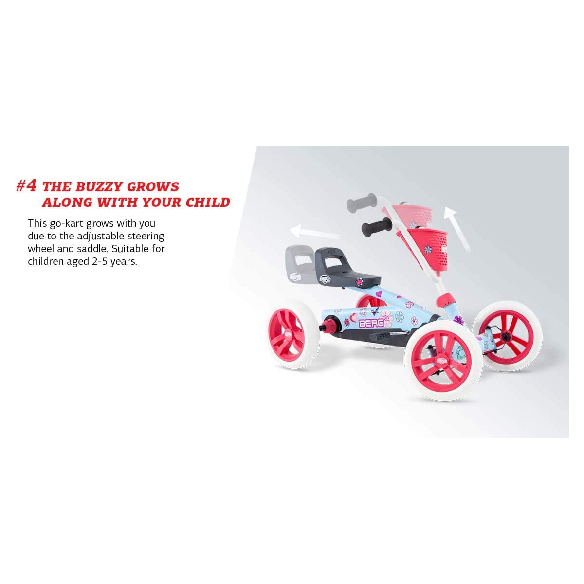 Kart à pédales buzzy bloom