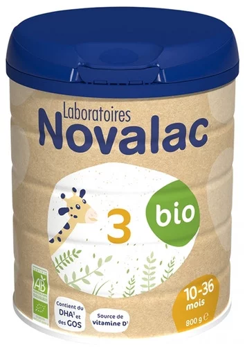 Lait en Poudre Bio 10-36 Mois Novalac - 800 g