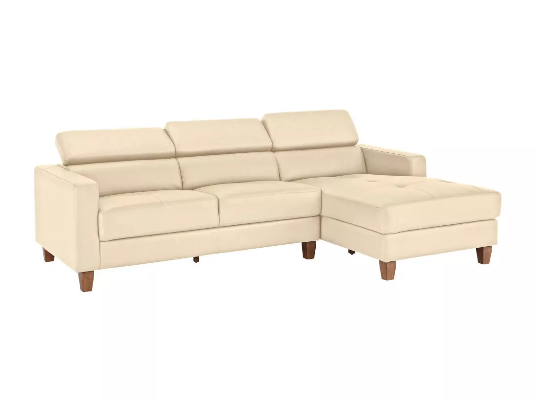 Luzern | Canapé Chaise Lounge 3 places en PU crème