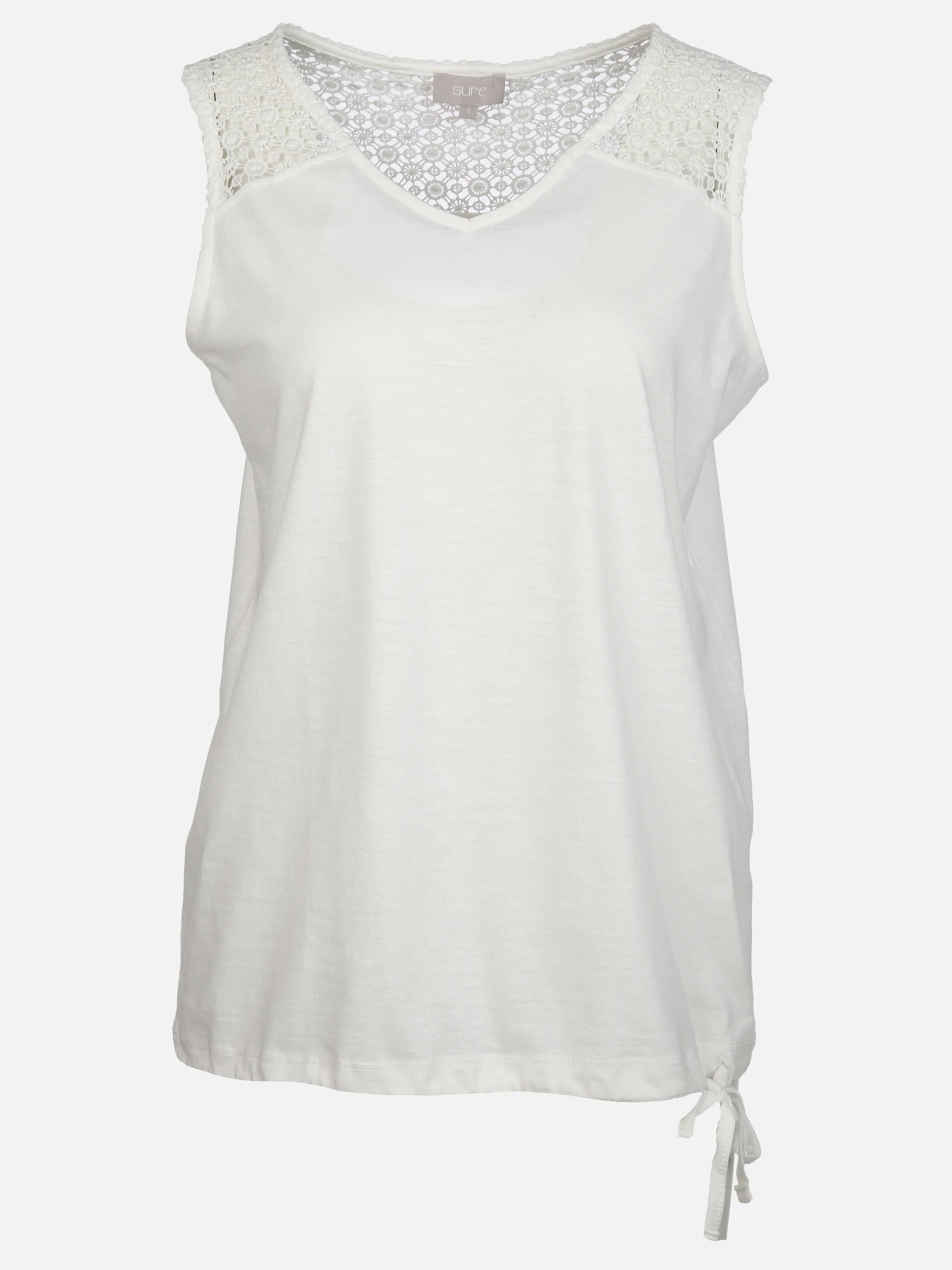 Damen Tanktop mit Spitzenbesatz