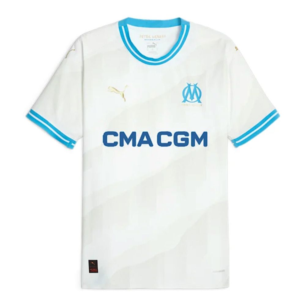 Puma OM HOME - Maillot Homme white/bleu azur