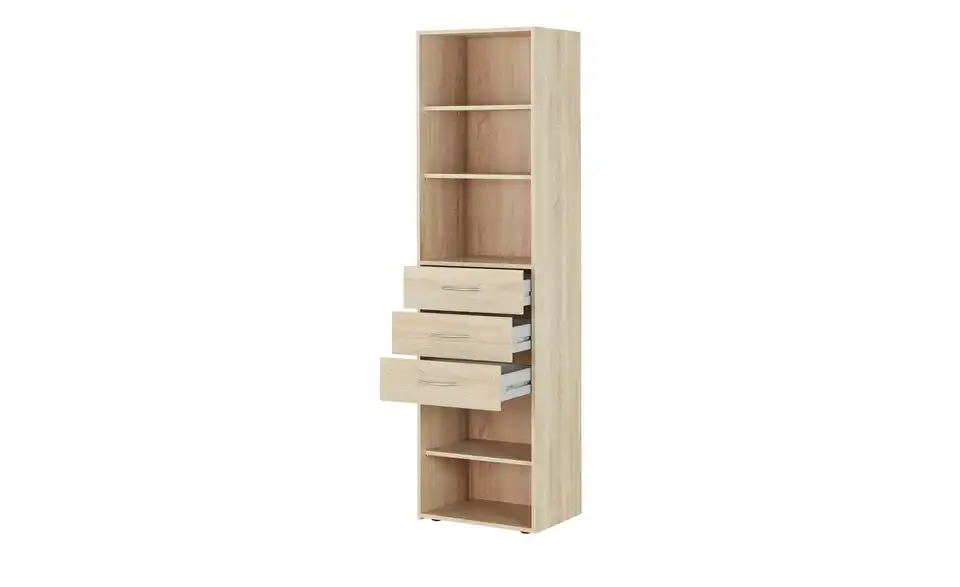 Regal Multischrank-System 50 cm 185 cm Eiche sägerau (Nachbildung)