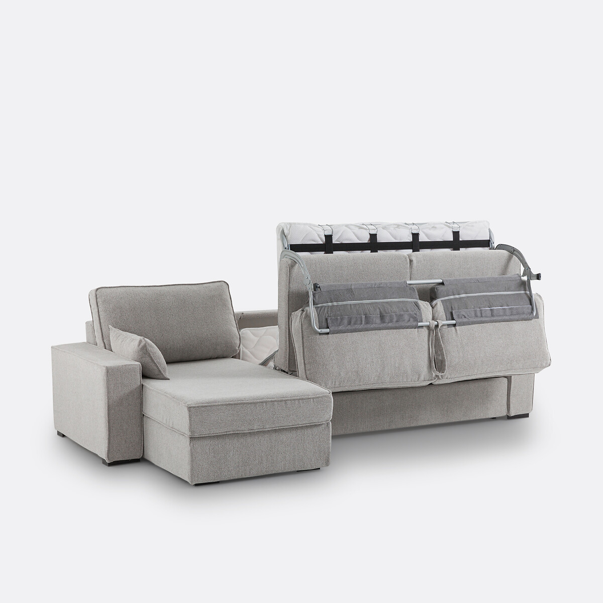LA REDOUTE INTERIEURS<br>Sofá-cama de canto em tecido texturizado, espuma, Cécilia