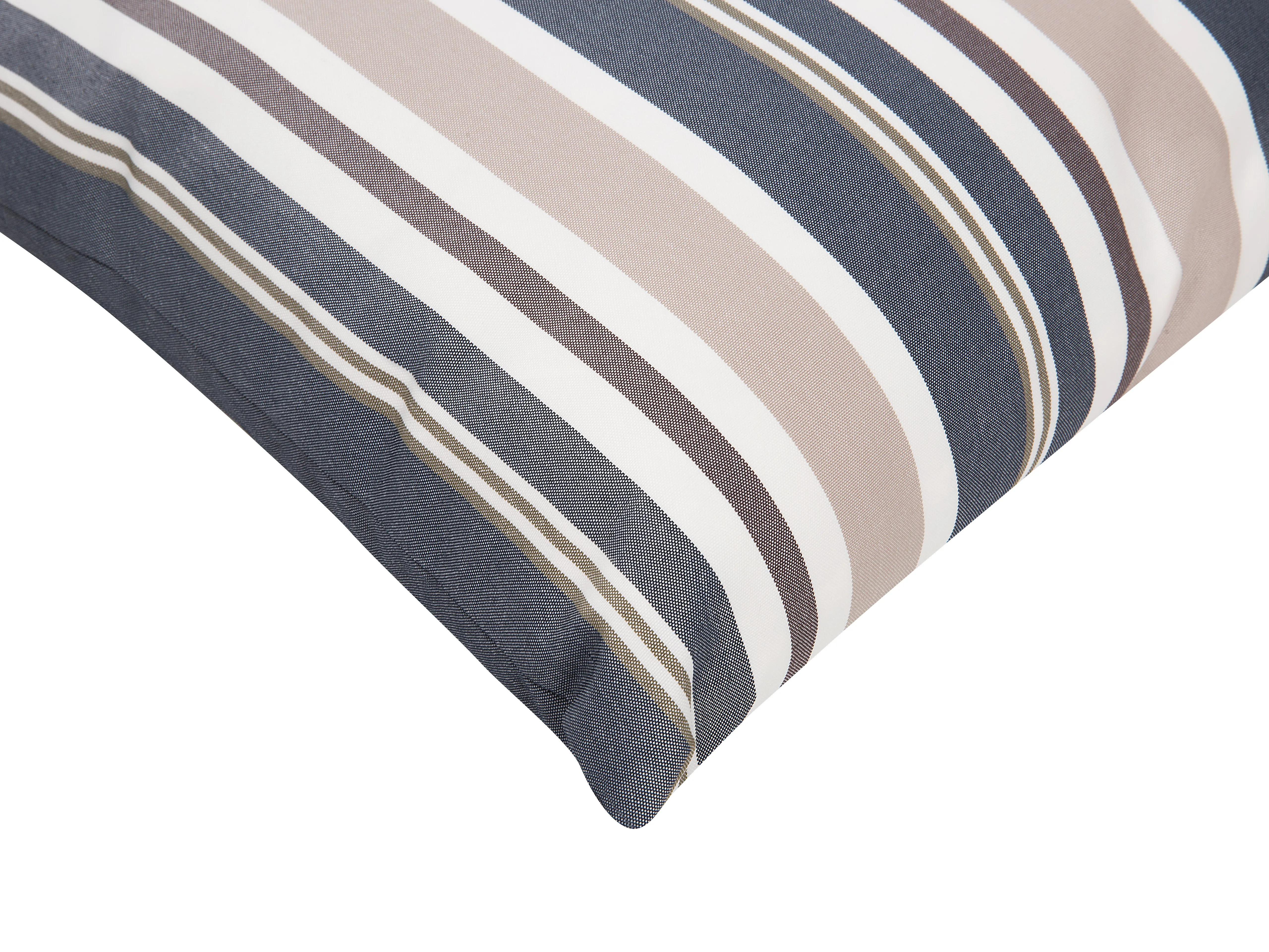 Set van 2 tuinkussens KASTOS gestreept 40 x 70 cm Taupe