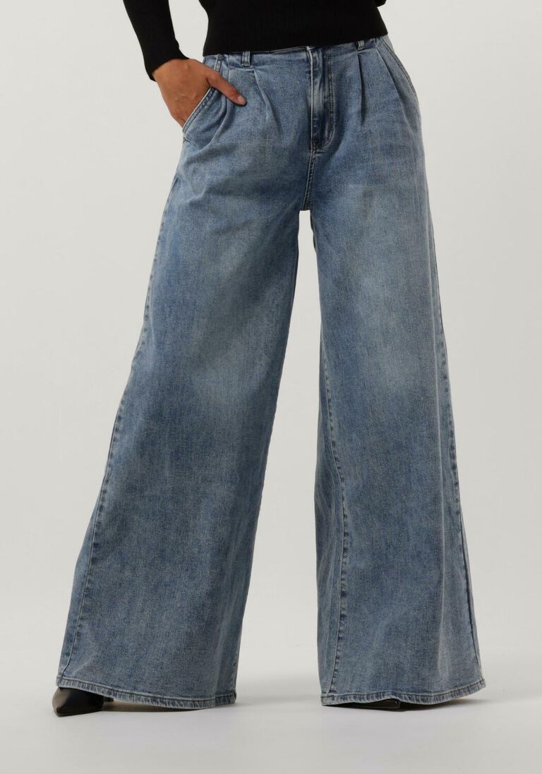 JANICE blauwe janice wide jeans jeans wijde pijp dames dollar