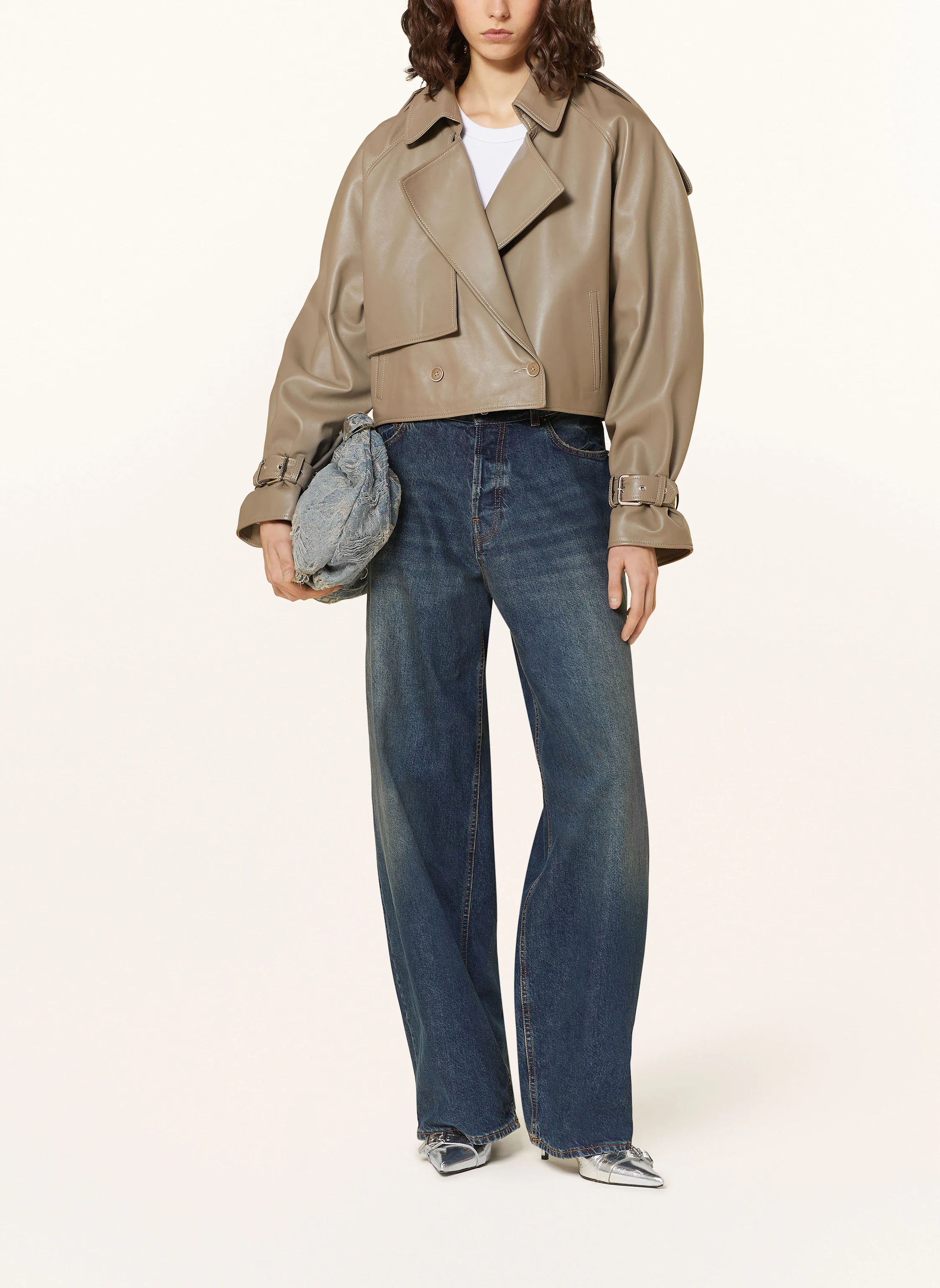 MRS & HUGS Trench-Jacke aus Leder
