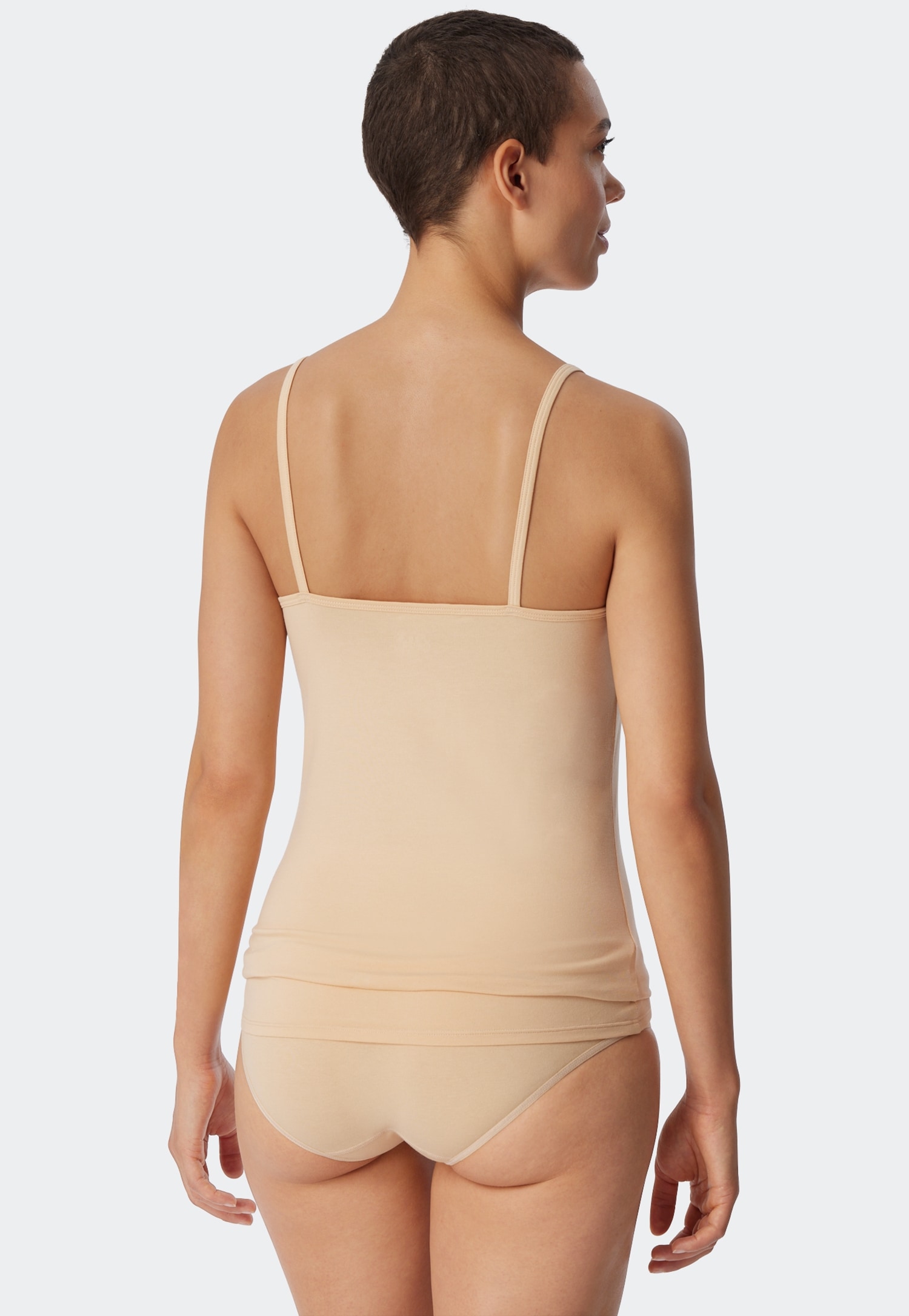 uncover by SCHIESSER Spaghettitop »Uncover Cotton«, tiefer Rundhalsausschnitt, schmale Träger, elastisch, weich