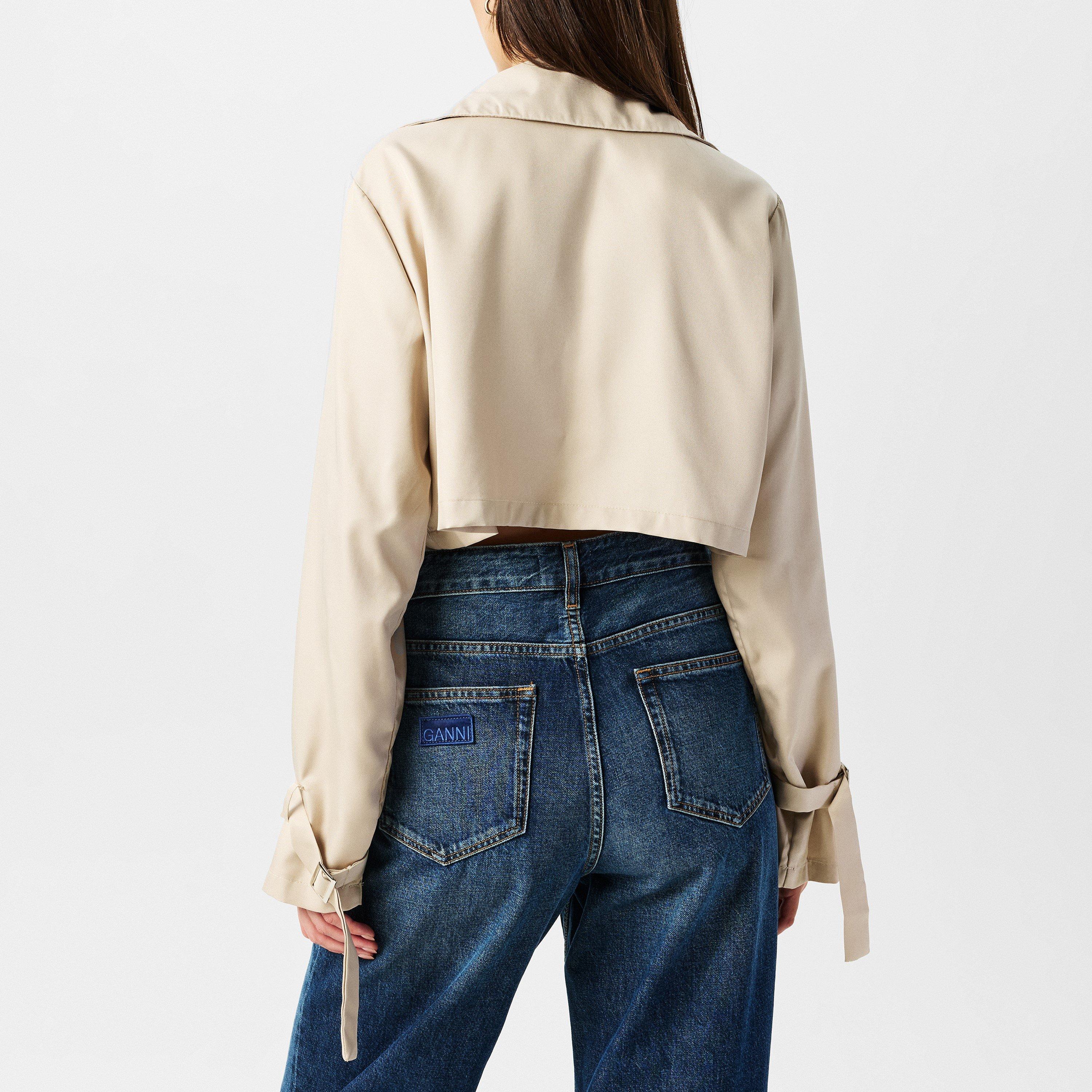 Missy Empire ME Oversized Cropped Trench Womens