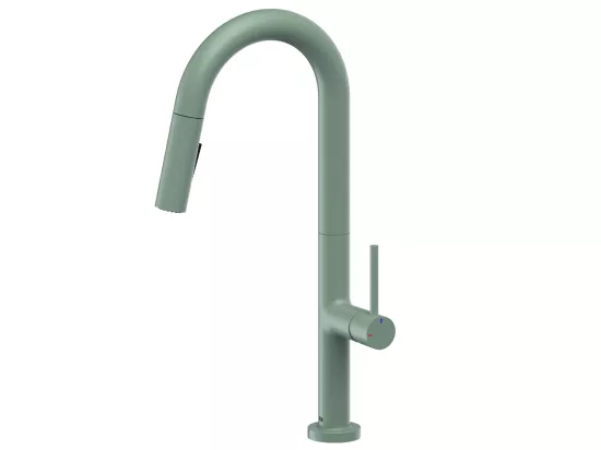 Portofino mitigeur évier à douchette extractible gris vert - Essebagno