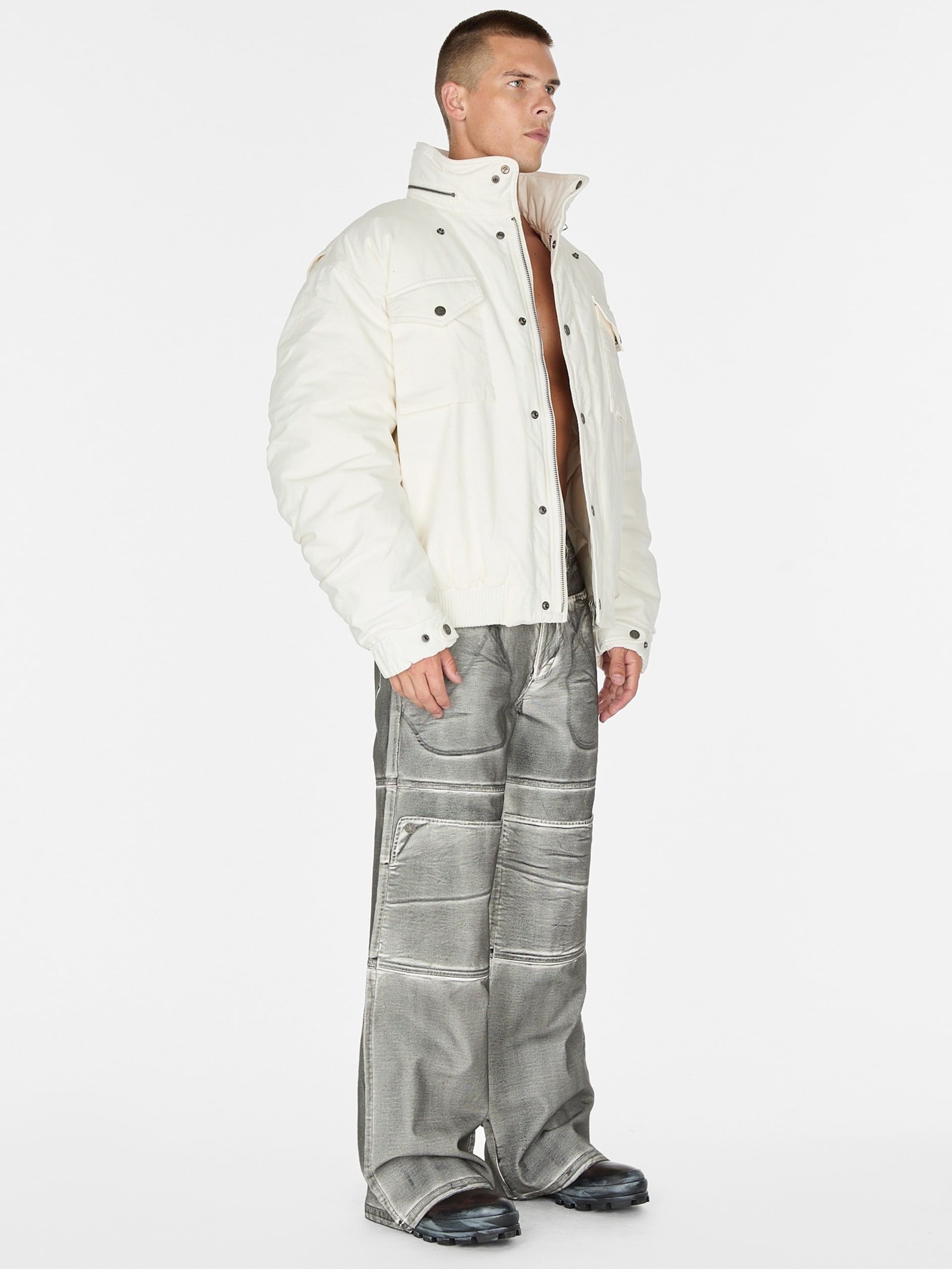 Jaqueta parka de algodão ripstop