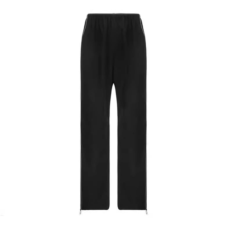 Bolgivy - High Rise gestreepte wijde joggingbroek