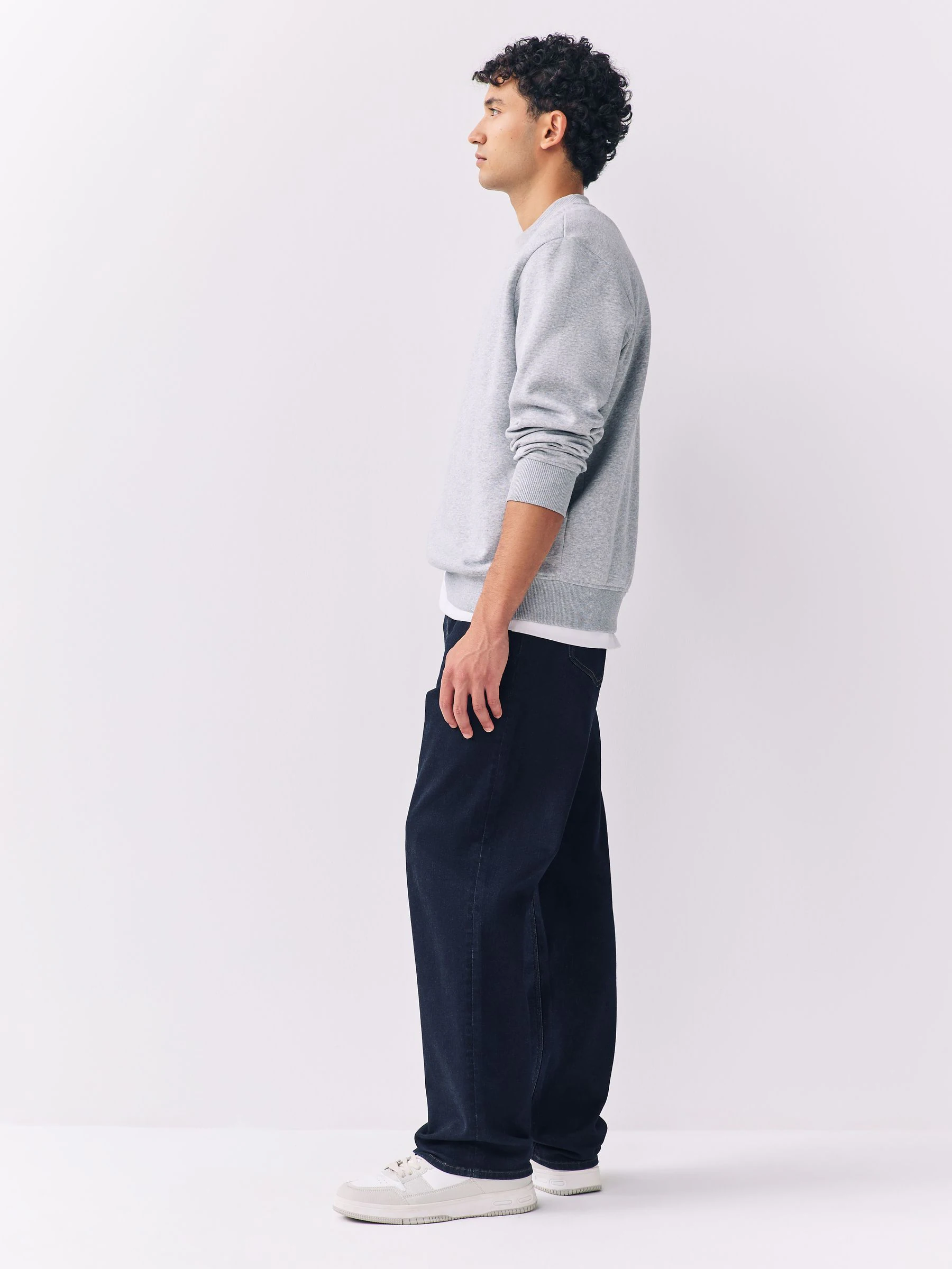 Blauw met wassing - Relaxed fit - Motionflex jeans