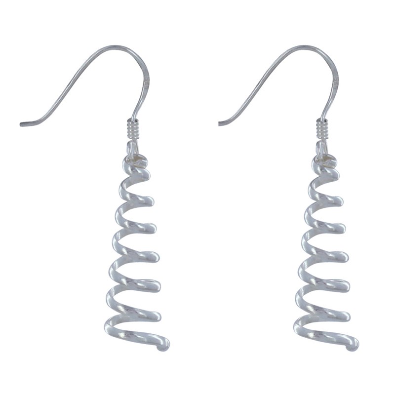Boucles d'Oreilles Argent Cône Tourbillon