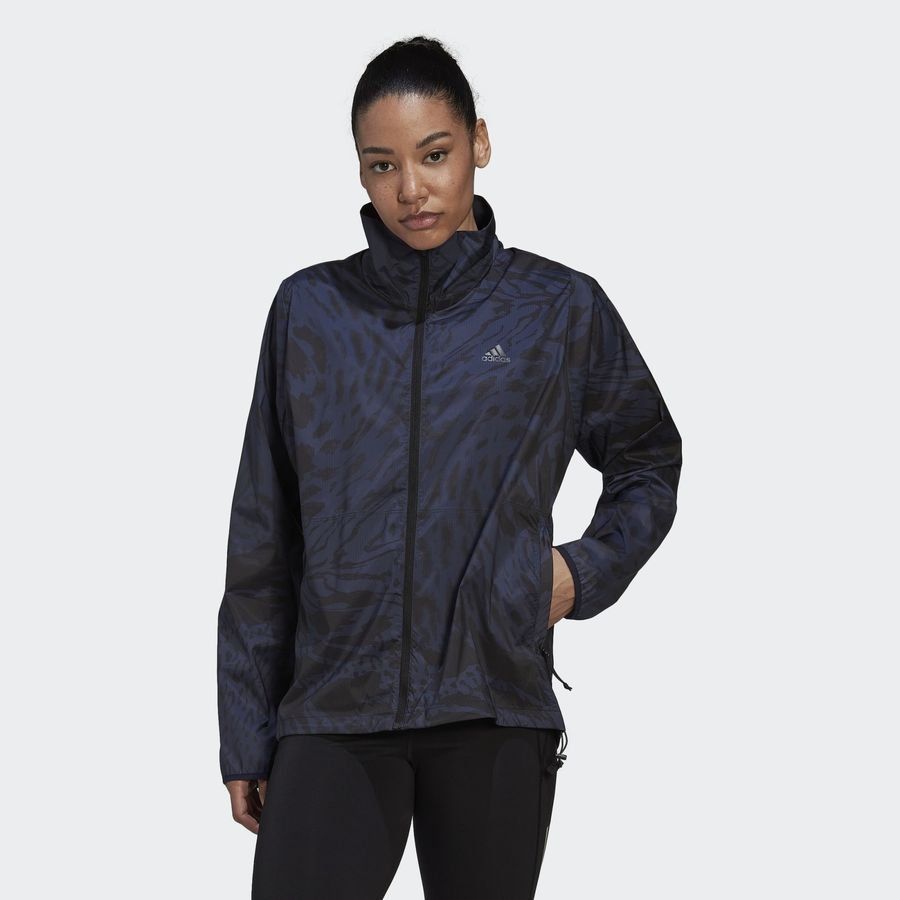 adidas Veste Running Fast - Bleu Marine/Noir Femme