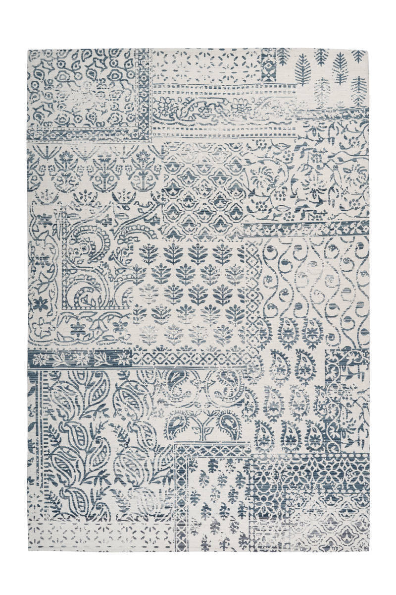 Outdoor-Kurzflorteppich YOGA 300 - dunkelblau-elfenbein - 80x150 cm