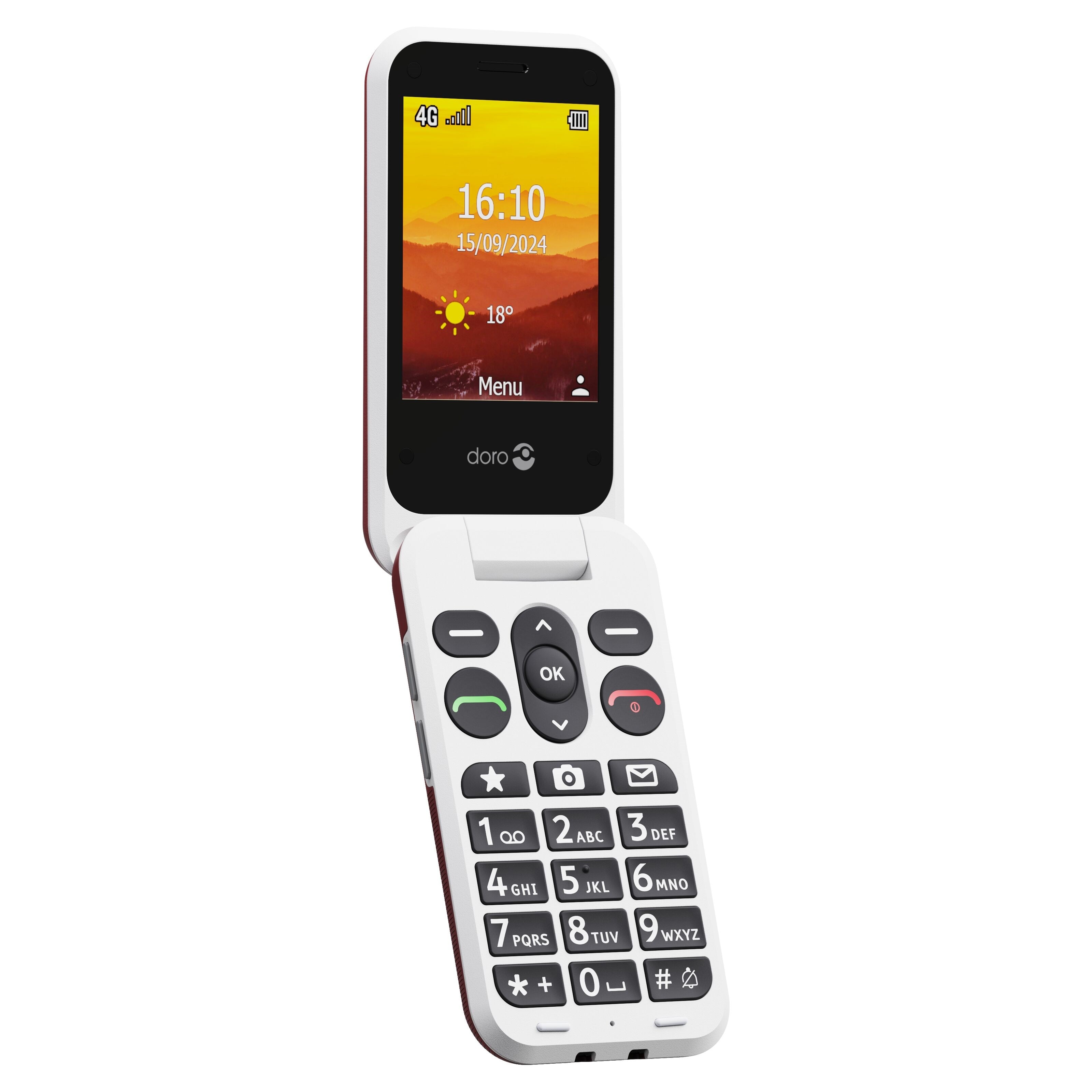 Doro Leva L31 Mobiltelefon 4G Rød/hvit