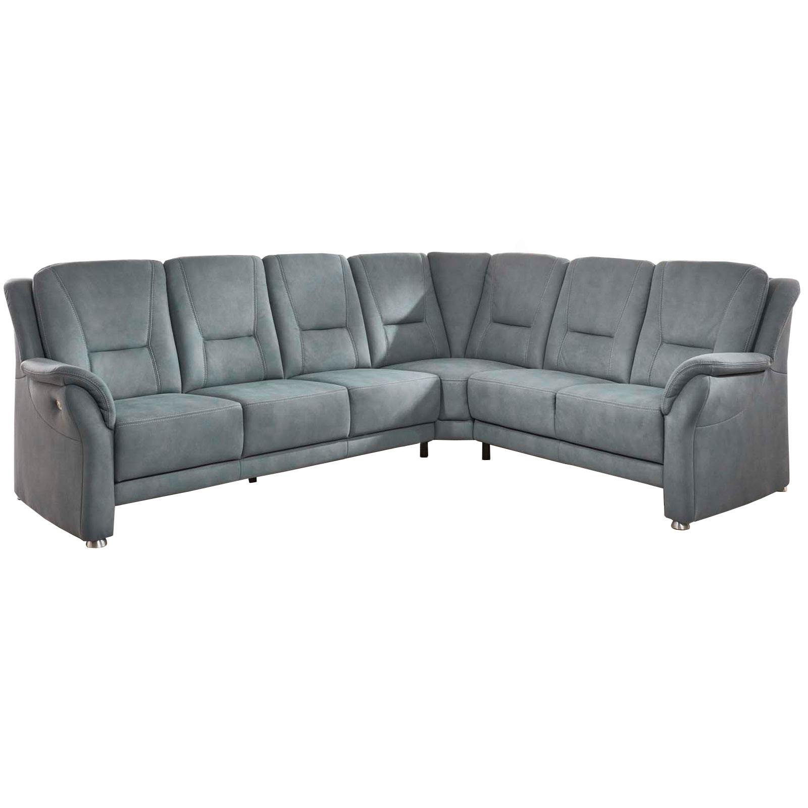 polsterpower Ecksofa - Feeling steel - Microfaser