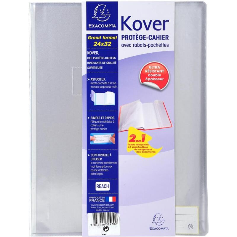 Protège-cahier translucide Kover® - 24x32cm