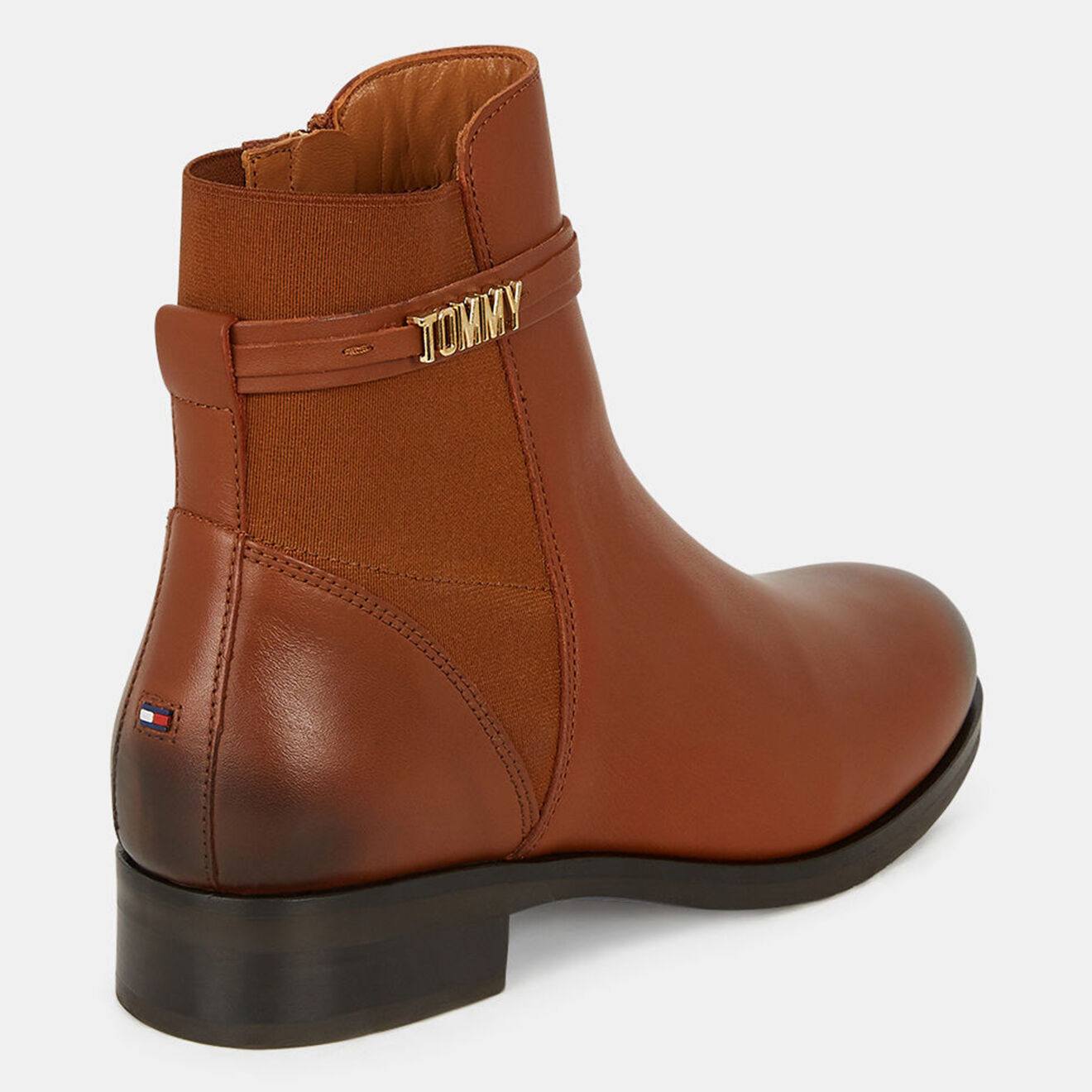 Tommy Hilfiger Bottines en Cuir Brandi cognac