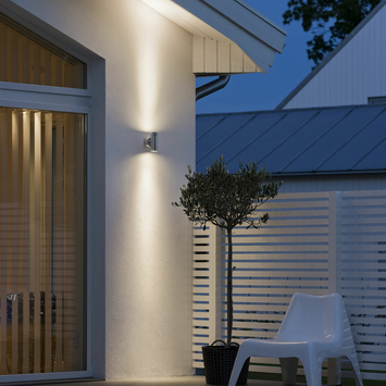 Konstsmide wandlamp Monza geanodiseerd aluminium 2-lichts