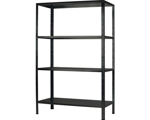 Schulte insteek-basisstelling, zwart, 180x60x40 cm, 4 legplanken, draagvermogen 260 kg