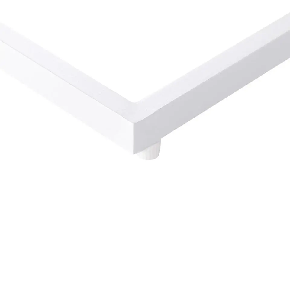MESSINA - Bijzettafel - Lichthout/Wit- 60 x 35 cm - Plastichout