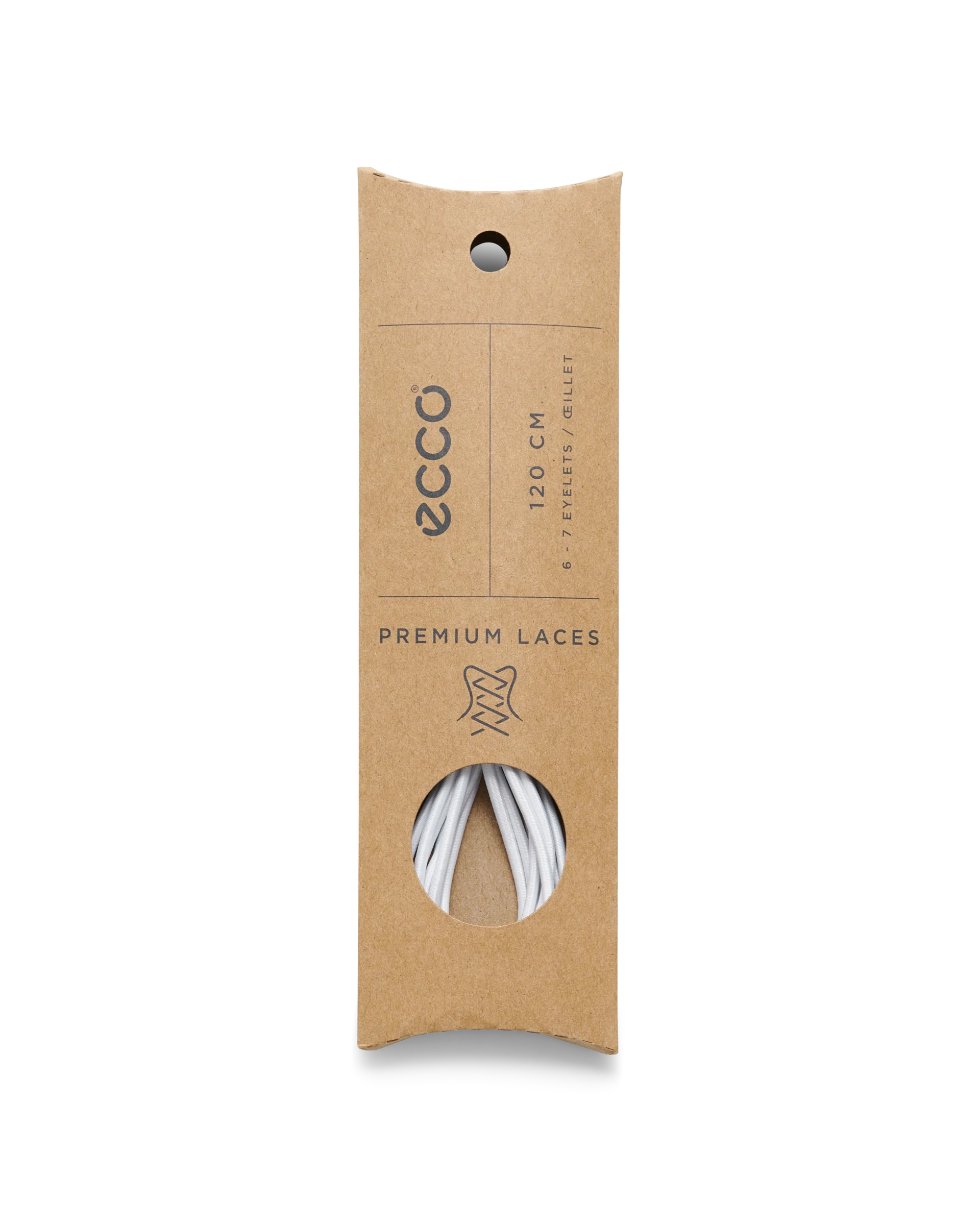 ECCO Fast Lock Lace Schnürsenkel Weiß 120cm