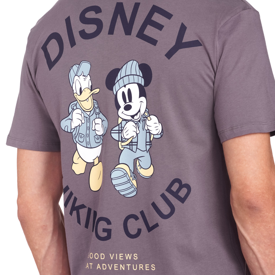 Jonas Nielsen Micky Maus T-Shirt mit Rücken-Print dunkelgrau