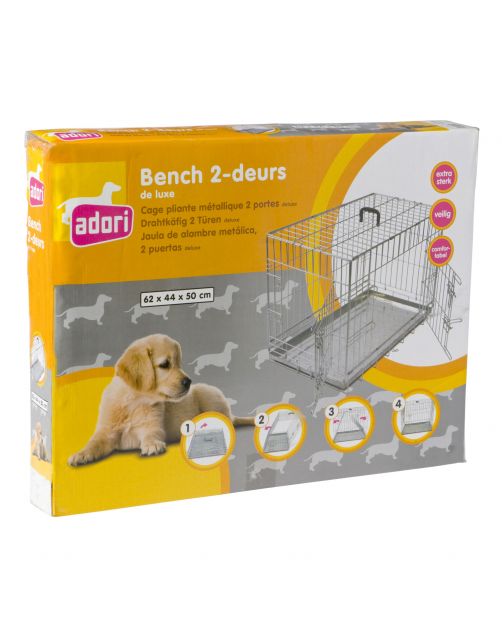Adori Bench 2-Deurs De Luxe Verzinkt - Hondenbench