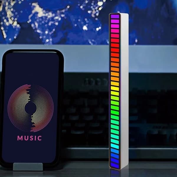 Mini RGB-lys som spiller i takt med musikken