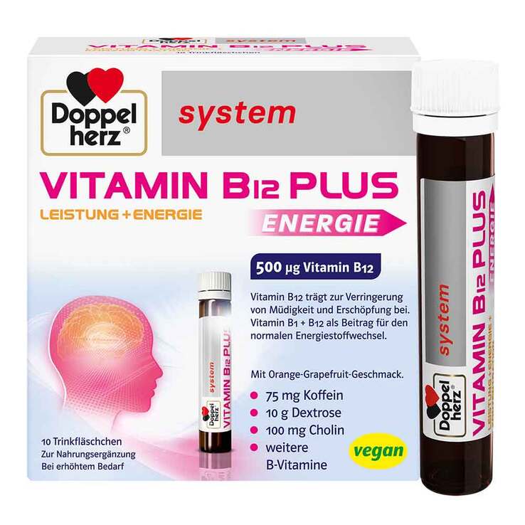 Doppelherz system Vitamin B12 Plus Trinkampullen, 10X25 ml