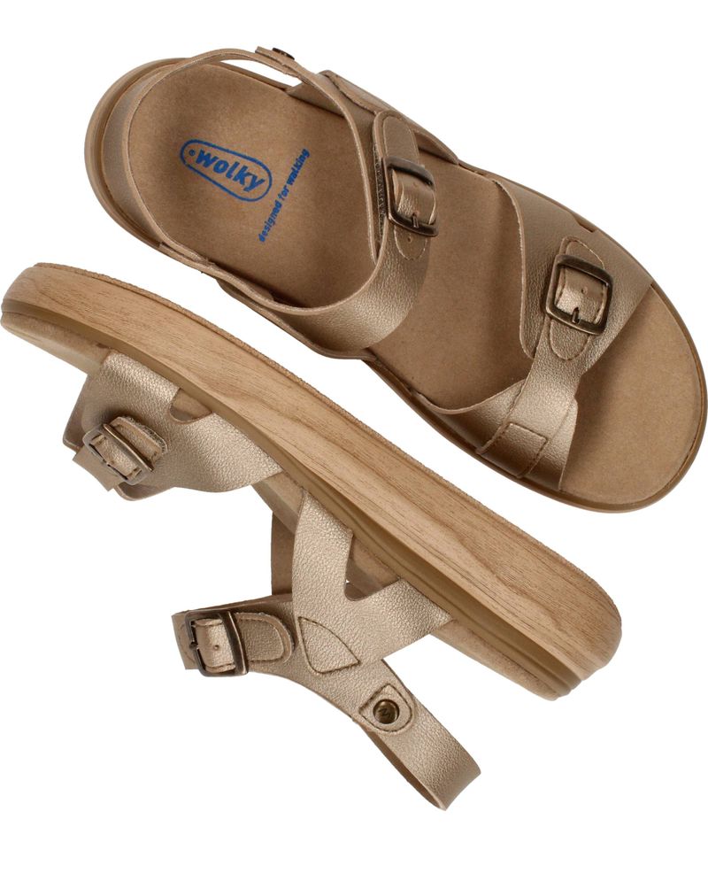 Wolky Sophia Terrassa Sandalen Goud Dames