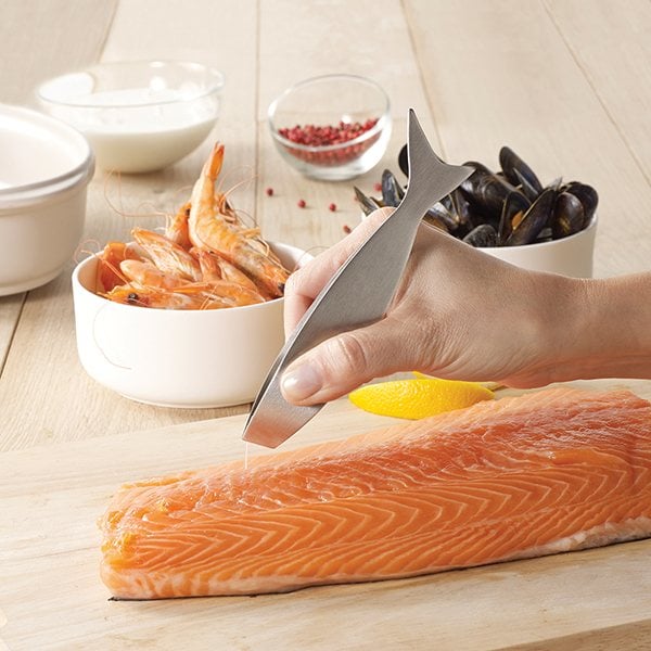 Lot Poêle à poisson Dur comme la pierre 34 cm et Pince à arêtes forme