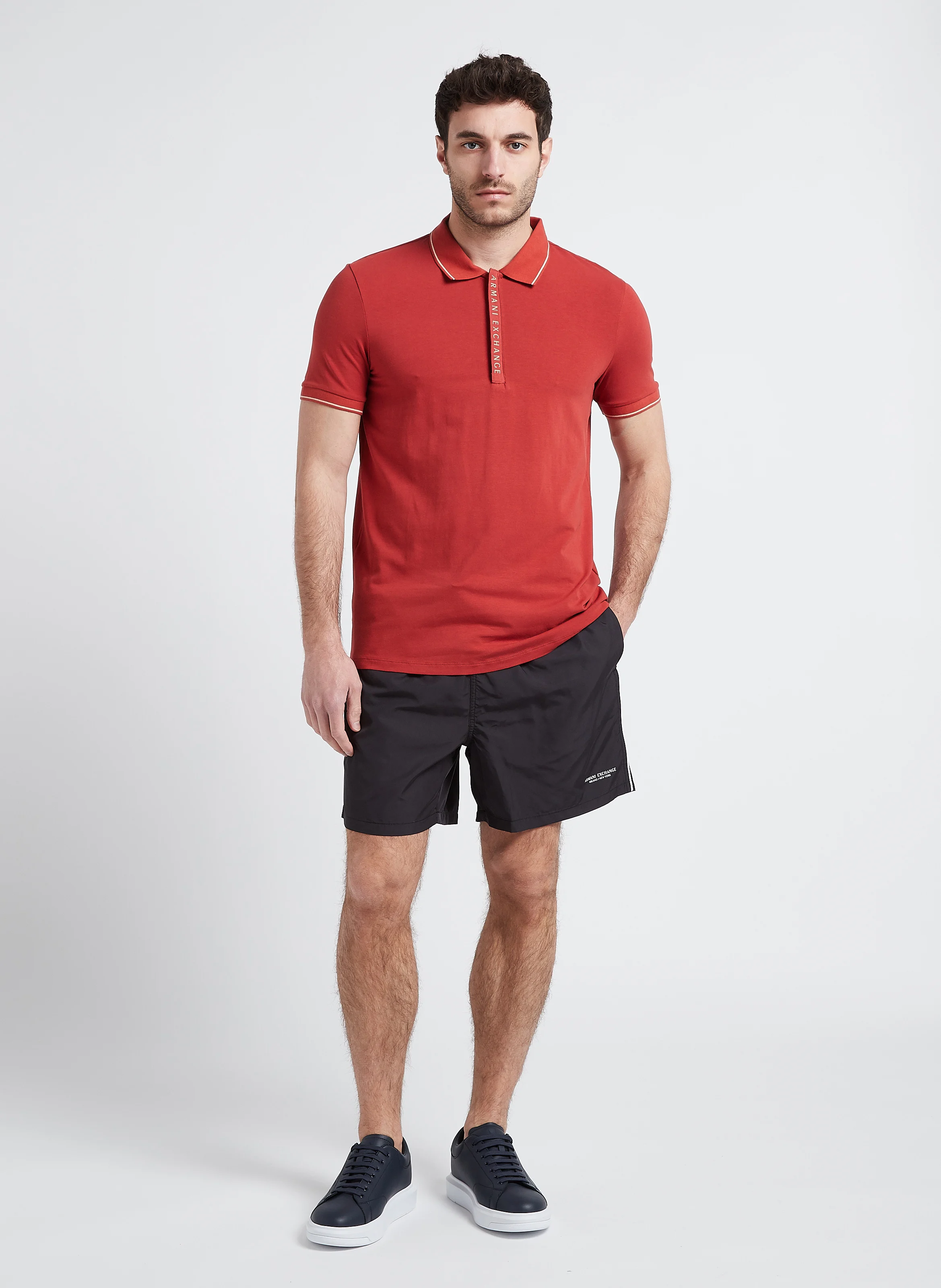 Polo en jersey de coton| Rouge
