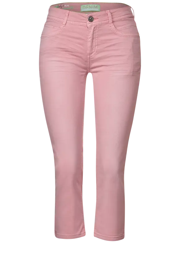 Casual Fit 3/4 Jeans - light berry soft washed