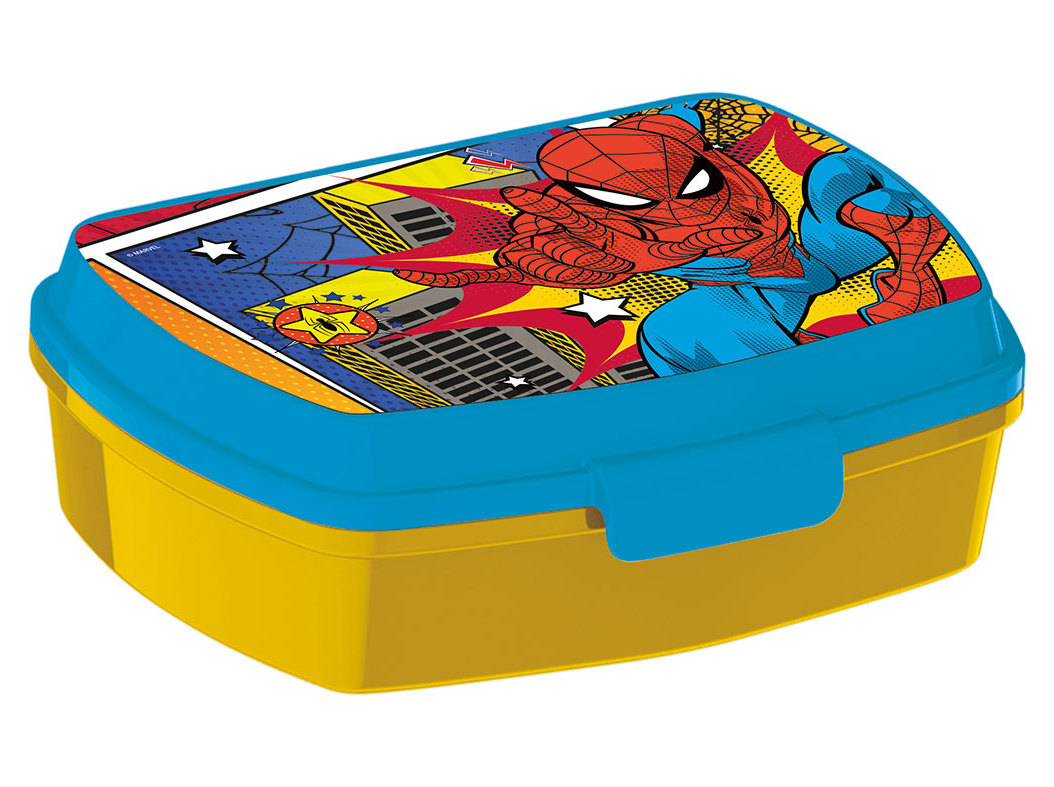 CAIXA PARA ALIMENTOS SPIDERMAN PLÁSTICO