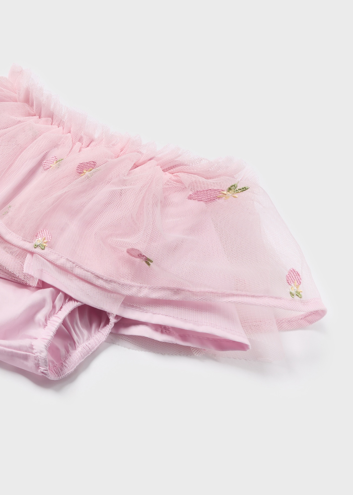 Conjunto de duas peças, saia de tule, recém-nascido, bebê rosa