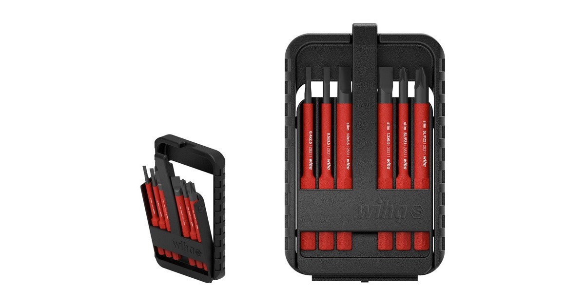 WihaBitset slimBit electric  (Rood, 6-delig in slimBit-box)