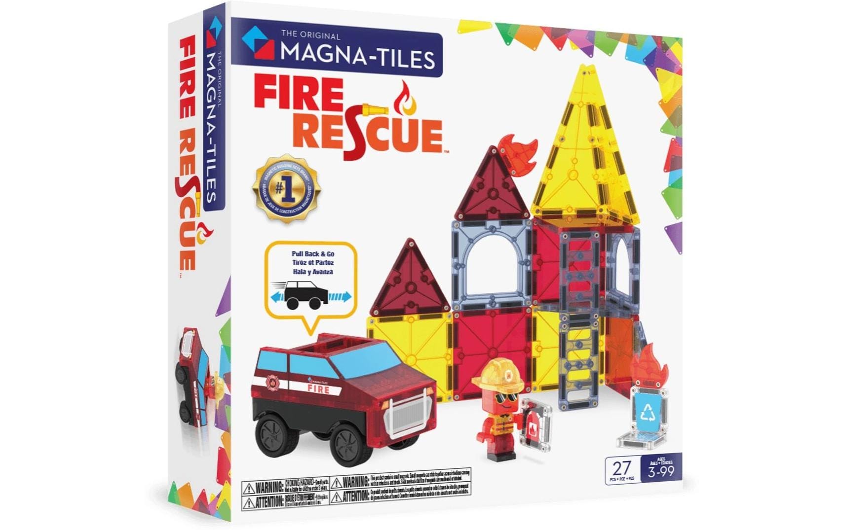 Fire Rescue 27 TeileRettungs- und Bau-Set mit 27 magnetischen Teilen