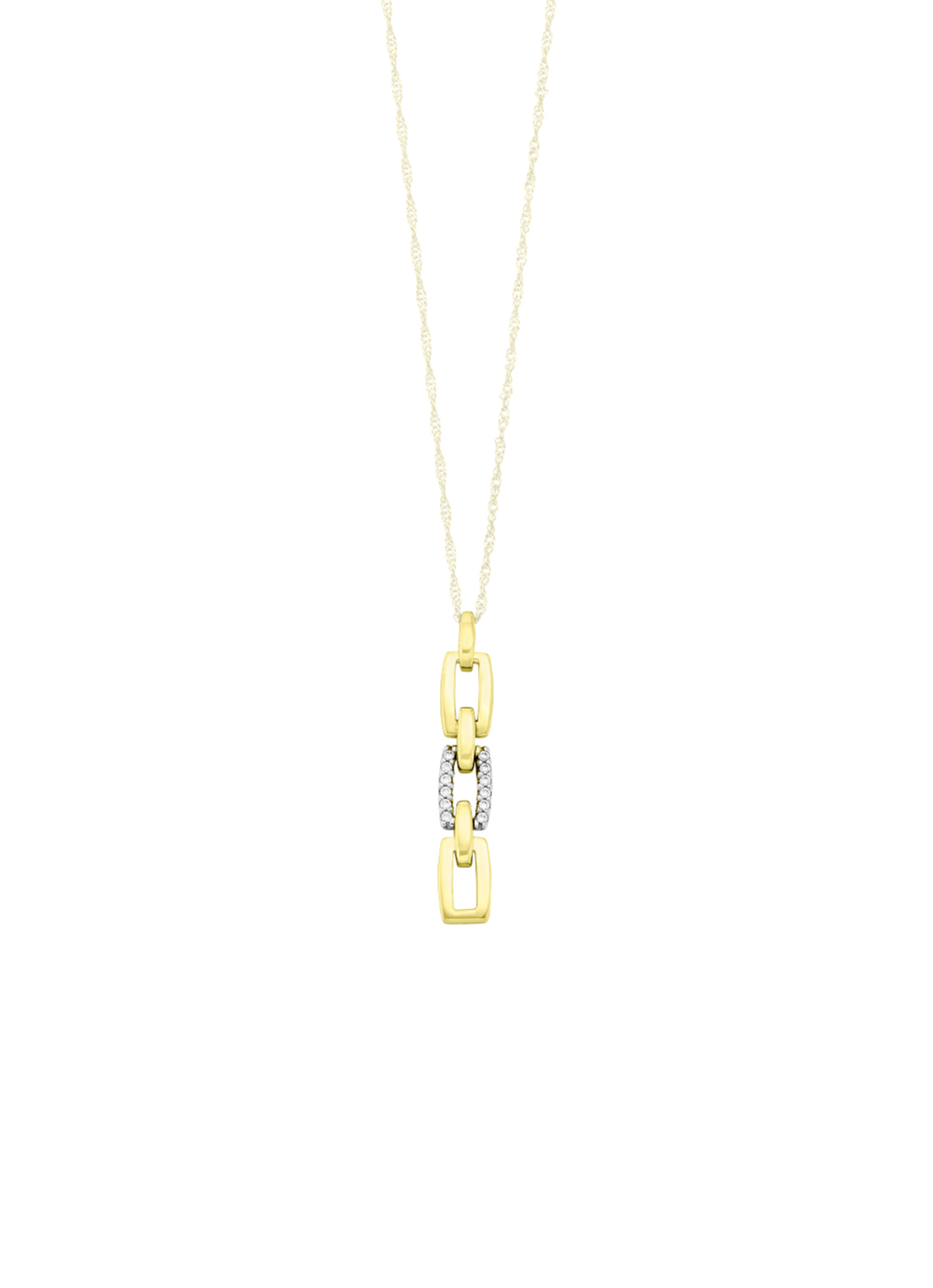 Anhänger in Bicolor mit Brillanten