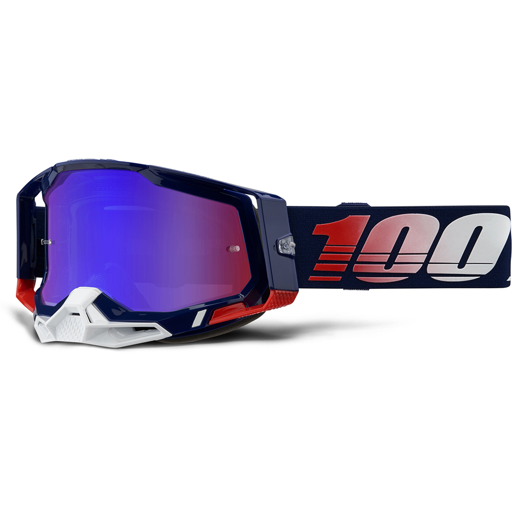 100% - Masque Racecraft 2 Republic - Red/Blue Mirror Bleu / Rouge