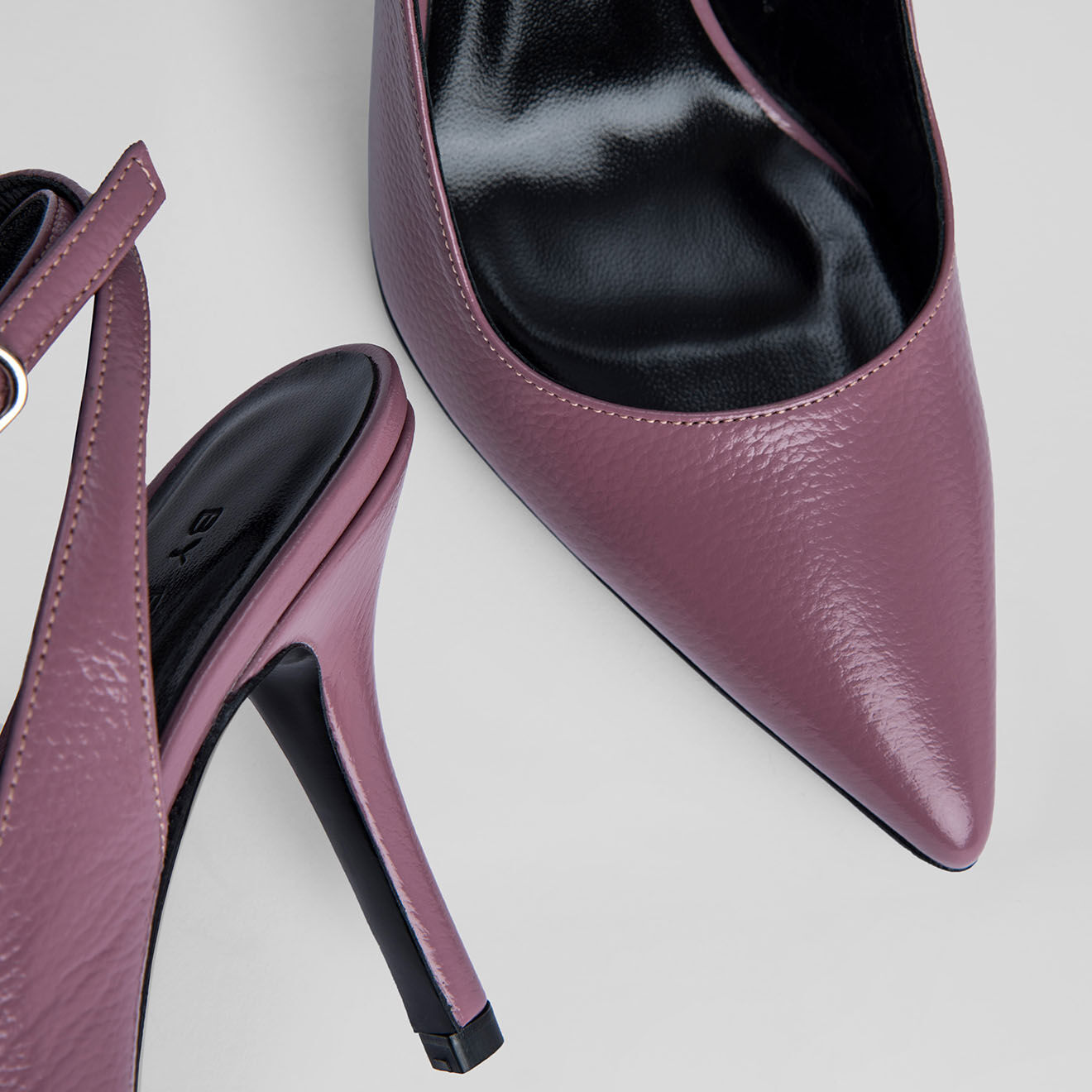 By Far Escarpins en Cuir Alena violets - Talon 10 cm