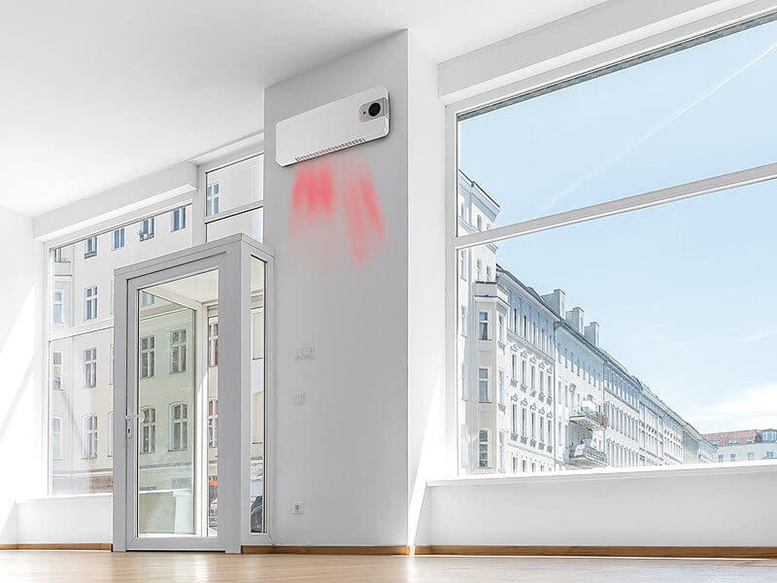 Sichler WLAN Keramik Heizlüfter WLAN-Wandheizlüfter, LED-Display, 2.000 W, App, Google & Alexa