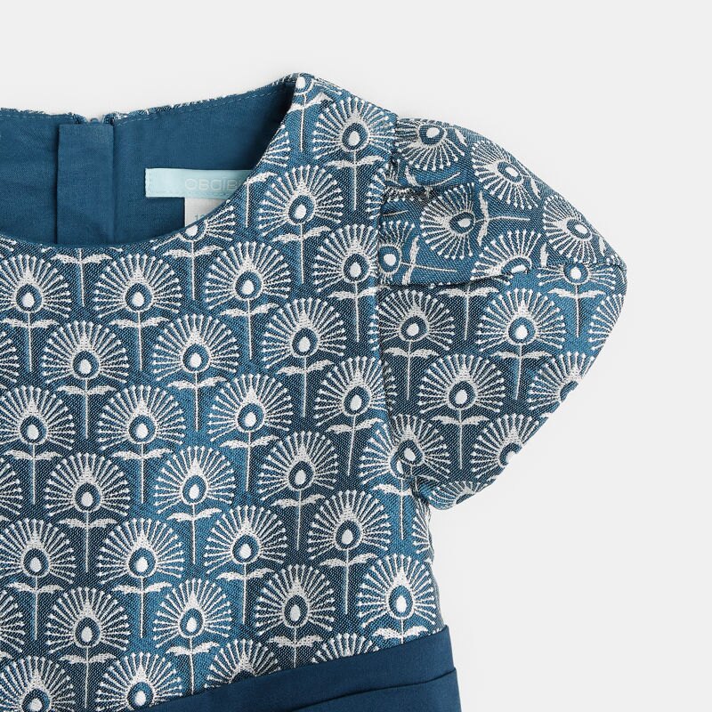 Robe de fête irisée fantaisie bleu bébé fille Bleu