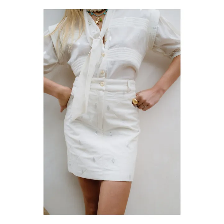JoSephine Blouse Noeud Mojito Métallisée | Ecru