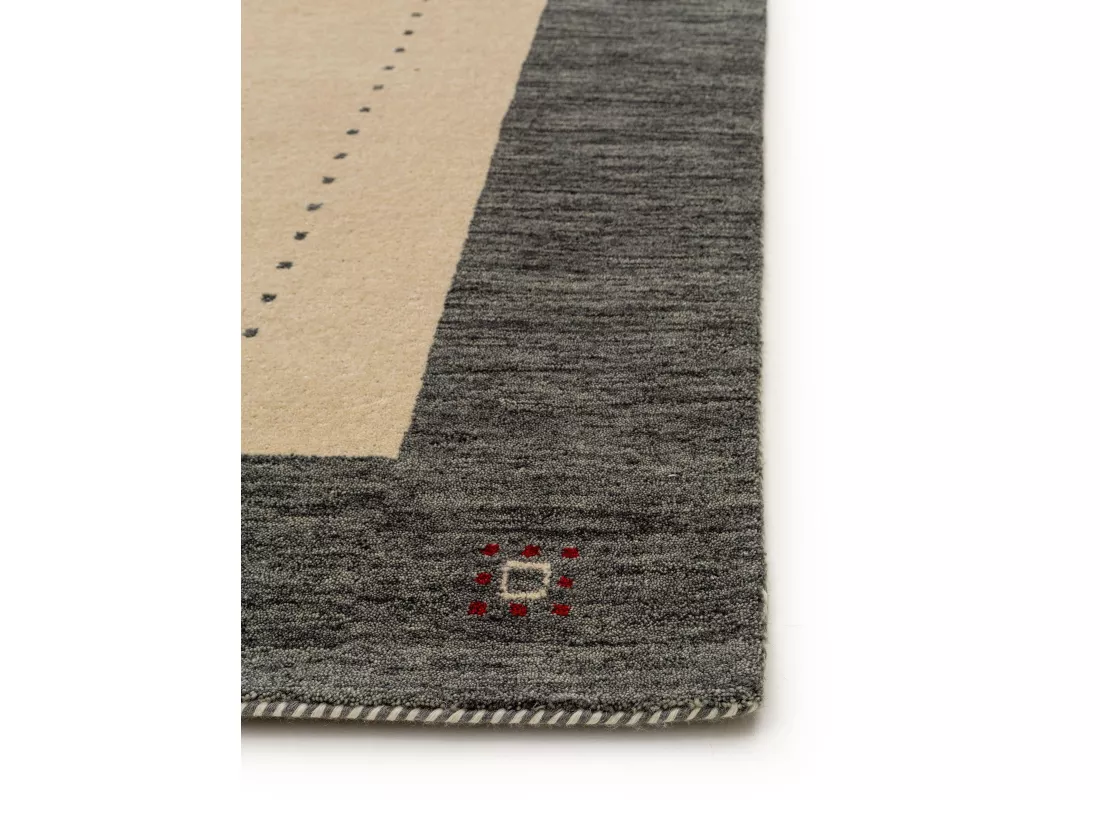 Tapis de laine Jamal Beige/Gris 300x400 cm