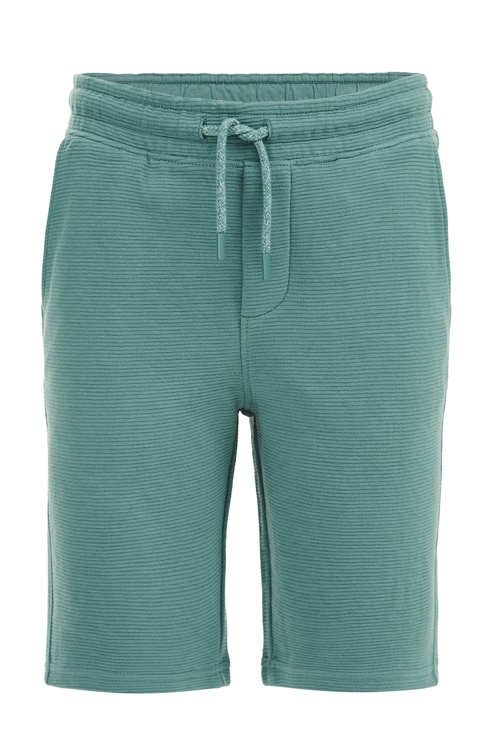 Jongens joggingshort van ribstof WE Fashion Zeegroen