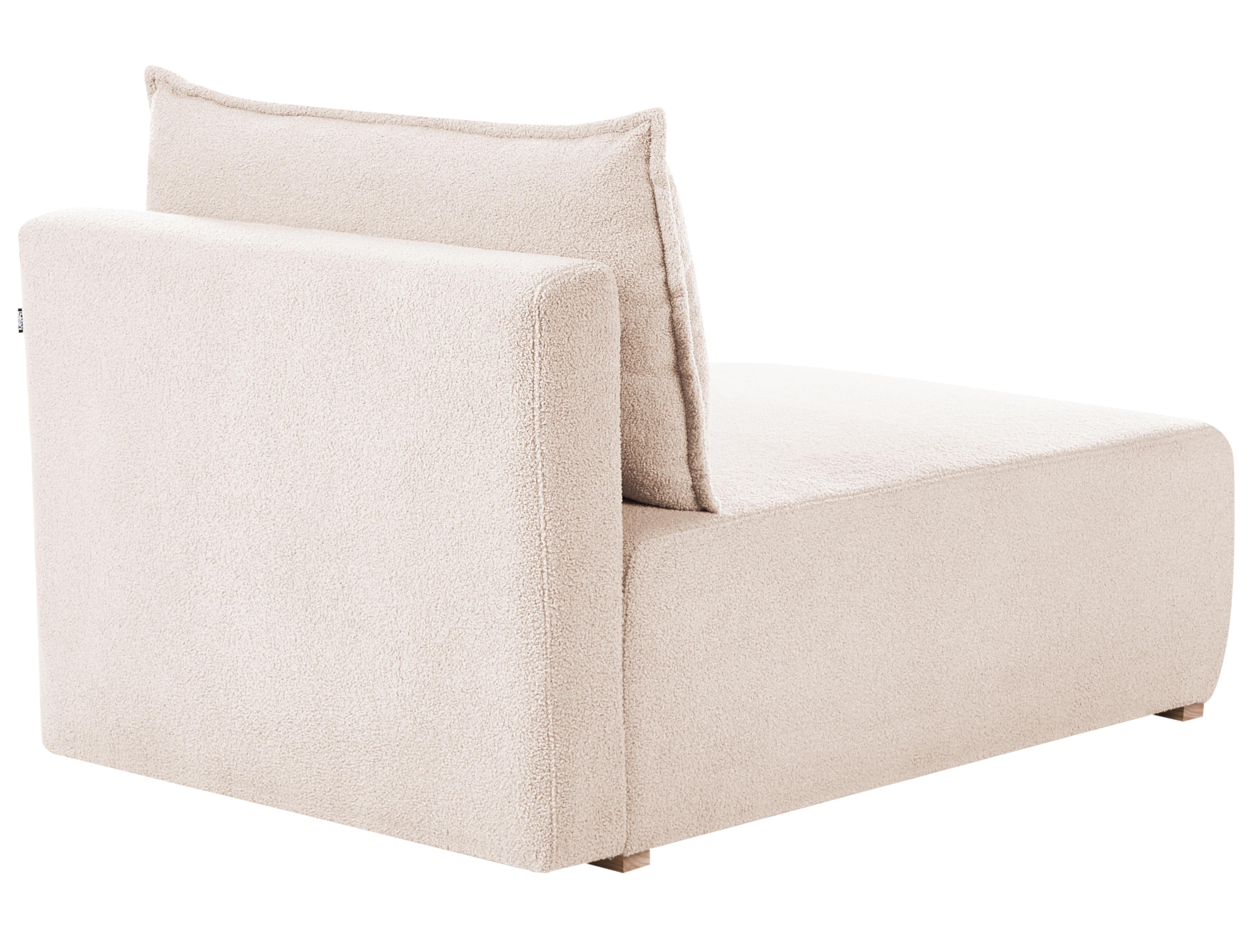 Modulaire hoekbank NERBO Bouclé Beige rechtszijdig