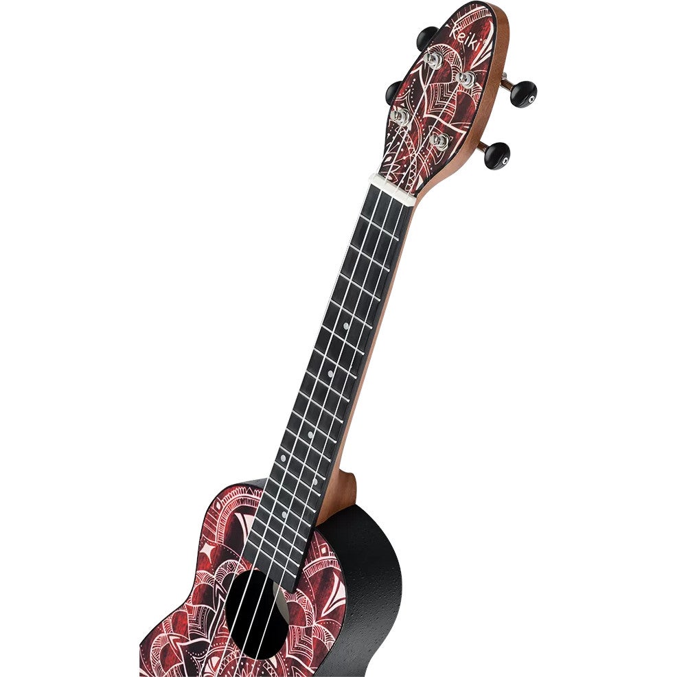 Ortega Keiki K2SS-RKC Soprano Size Ukulele Red Kaleidoscope sopraan ukelele set