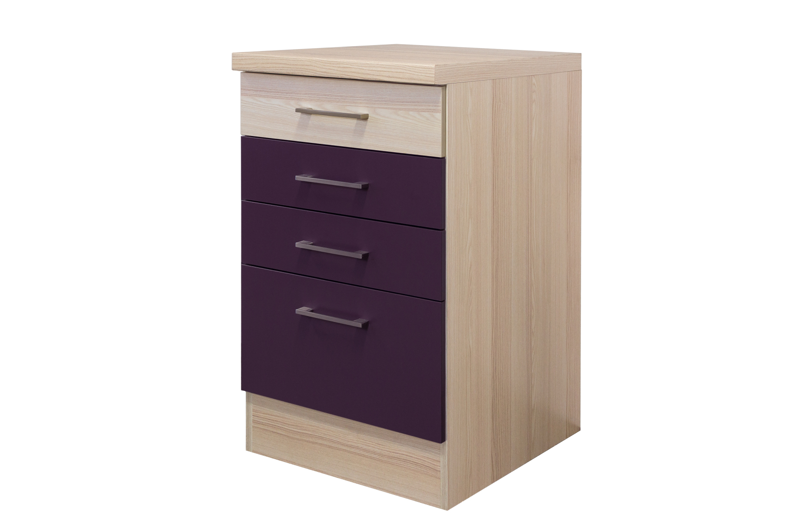Anrichte FOCUS - Akazie - Aubergine - Schubkästen - 50 cm